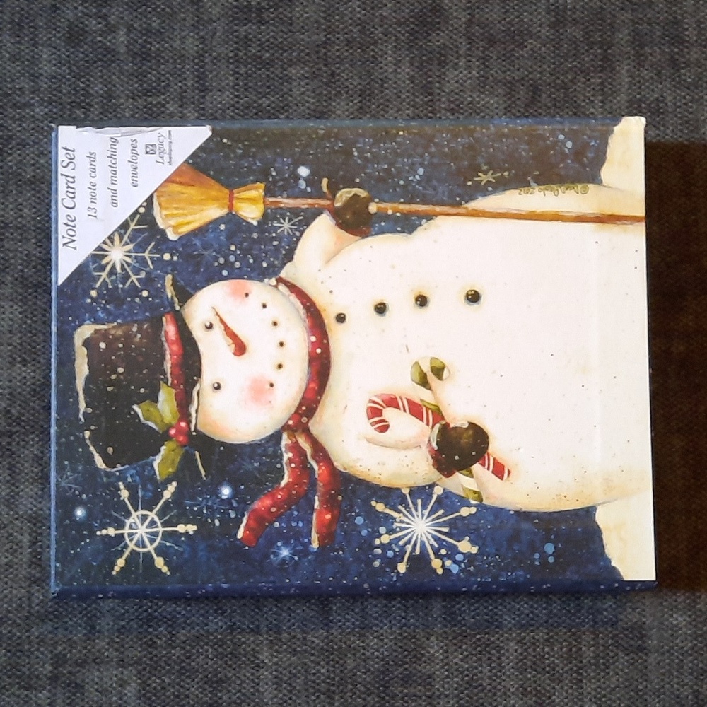 Snowman Art Dan DiPaolo Boxed Note Cards Matching Envelopes NIB Winter Christmas